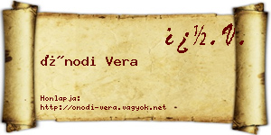 Ónodi Vera névjegykártya