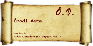 Ónodi Vera névjegykártya